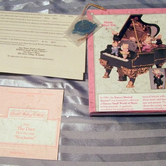 Enesco "The Duet" Action Wind Up Musical Box - Picture 8 of 8